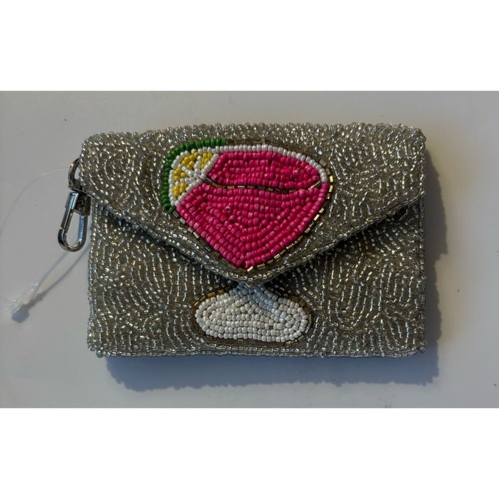 Rachel Zoe Beaded Martini Mini Coin Purs